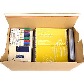 Xenial Faltkartons, 1-wellig, L 290 x B 420 x H 190 mm, bis 20 kg, braun, 20 Stück