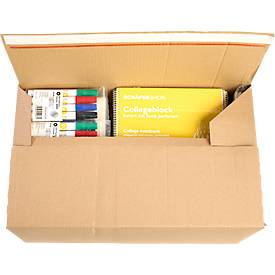 Xenial Faltkartons, 1-wellig, L 290 x B 420 x H 190 mm, bis 20 kg, braun, 20 Stück