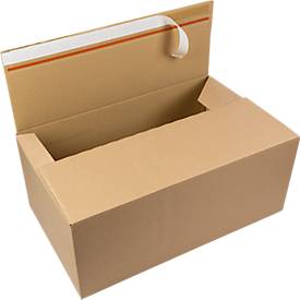 Xenial Faltkartons, 1-wellig, L 290 x B 420 x H 190 mm, bis 20 kg, braun, 20 Stück