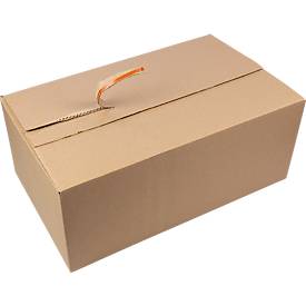 Xenial Faltkartons, 1-wellig, L 290 x B 420 x H 190 mm, bis 20 kg, braun, 20 Stück
