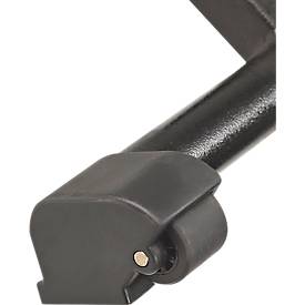 XXL-Stehhilfe meychair Futura Light AF-SR-11193, mit Aufstiegshilfe, höhenverstellbar, bis 250 kg, Stahl & Kunstleder, desinfektionsmittelbeständig, schwarz