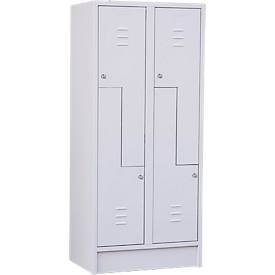 Z-Schrank, mit 4 Abteilen, Zylinderschloss