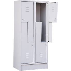 Z-Schrank, mit 4 Abteilen, Zylinderschloss