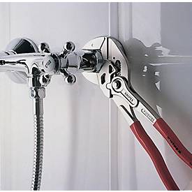 Zangenschlüssel L.400mm Spann-W.85mm verchr.Ku.-Überzug KNIPEX