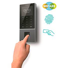 Zeiterfassungssystem TimeMoto TM-828 SC MIFARE, Wandmont., Komplettlösung, bis 2000 Nutzer, ID per RFID/MIFARE/PIN/Finger, USB/LAN/WLAN, 5 RFID-Karten