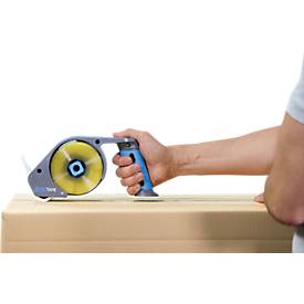 ZeroTape® Handabroller, für Rollen B 48 mm x L 150 m, leise abrollend, blau