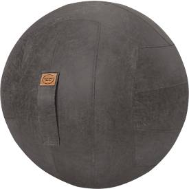 Zitbal FRANKIE, lederen imitatie in vintage-look, draaglus, Ø 650 mm, antraciet