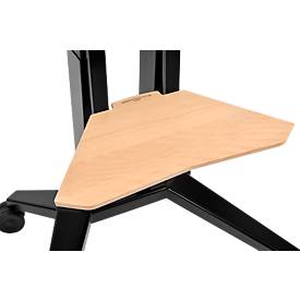 Zubehörablage Legamaster moTion, große Ausführung, Kabelführung, Buchenholz