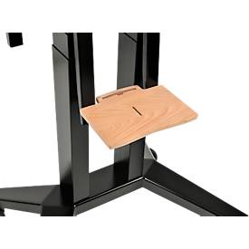 Zubehörablage Legamaster moTion, kleine Ausführung, Kabelführung, Buchenholz