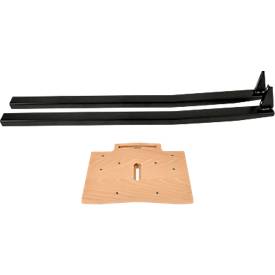 Zubehörablage Legamaster moTion, kleine Ausführung, Kabelführung, Buchenholz