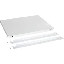 Zusätzliche Schreibtischböden für Tisch-Grund-/und Anbauelement ORDO Professional, mit Wandschienen, Stahl, für Tischgröße B 760 x T 635 x H 825, verkehrsweiß RAL 9016