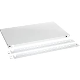 Zusätzlicher Fachboden ORDO Professional, höhenverstellbar, Tragkraft bis 185 kg, B 1300 x T 500 x H 40 mm, Stahl, verkehrsweiß RAL 9016