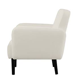 Zweisitzer Sofa meet by Paperflow LISBOA, desinfektionsmittelbeständiger Kunstlederbezug weiß, Fußgestell schwarz, B 1240 x T 815 x H 830 mm