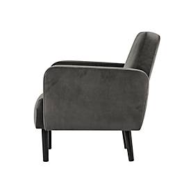 Zweisitzer Sofa meet by Paperflow LISBOA, Samtbezug anthrazit, Fußgestell schwarz, B 1240 x T 815 x H 830 mm