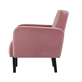 Zweisitzer Sofa meet by Paperflow LISBOA, Samtbezug pink, Fußgestell schwarz, B 1240 x T 815 x H 830 mm