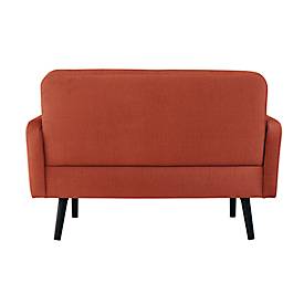 Zweisitzer Sofa meet by Paperflow LISBOA, Samtbezug rostfarben, Fußgestell schwarz, B 1240 x T 815 x H 830 mm