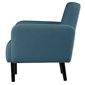 Zweisitzer Sofa meet by Paperflow LISBOA, Stoffbezug blau, Fußgestell schwarz, B 1240 x T 815 x H 830 mm