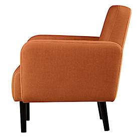 Zweisitzer Sofa meet by Paperflow LISBOA, Stoffbezug braun, Fußgestell schwarz, B 1240 x T 815 x H 830 mm