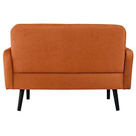 Zweisitzer Sofa meet by Paperflow LISBOA, Stoffbezug braun, Fußgestell schwarz, B 1240 x T 815 x H 830 mm