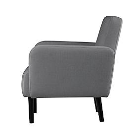 Zweisitzer Sofa meet by Paperflow LISBOA, Stoffbezug grau, Fußgestell schwarz, B 1240 x T 815 x H 830 mm