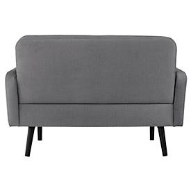 Zweisitzer Sofa meet by Paperflow LISBOA, Stoffbezug grau, Fußgestell schwarz, B 1240 x T 815 x H 830 mm