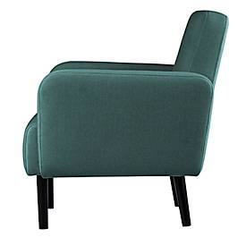 Zweisitzer Sofa meet by Paperflow LISBOA, Stoffbezug grün, Fußgestell schwarz, B 1240 x T 815 x H 830 mm