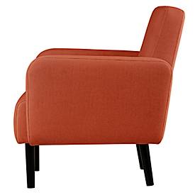 Zweisitzer Sofa meet by Paperflow LISBOA, Stoffbezug rostfarben, Fußgestell schwarz, B 1240 x T 815 x H 830 mm