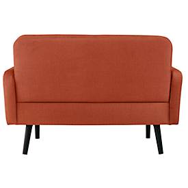 Zweisitzer Sofa meet by Paperflow LISBOA, Stoffbezug rostfarben, Fußgestell schwarz, B 1240 x T 815 x H 830 mm