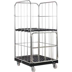 Zwischenboden für Schäfer Shop Select Rollbox BASICline, bis 150 kg, B 710 x T 778 x H 25 mm, Recycling-HDPE, schwarz