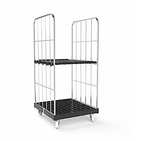 Zwischenboden für Schäfer Shop Select Rollbox BASICline, bis 150 kg, B 710 x T 778 x H 25 mm, Recycling-HDPE, schwarz