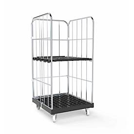 Zwischenboden für Schäfer Shop Select Rollbox BASICline, bis 150 kg, B 710 x T 778 x H 25 mm, Recycling-HDPE, schwarz