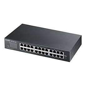 Zyxel GS-1100-24E - Switch - unmanaged - 24 x 10/100/1000 - an Rack montierbar, wandmontierbar