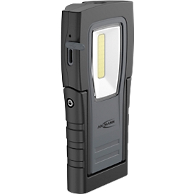  ANSMANN WL400R Slim LED-werklamp, 400 lumen, IP65, schokbestendig, Li-Po accu, magnetische voet, riemclip, zwart