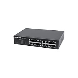 "Intellinet 16-Port Gigabit Ethernet Switch, 16-Port RJ45 10/100/1000 Mbps, IEEE 802.3az Energy Efficient Ethernet, Desktop, 19"" Rackmount - Switch - 16 Anschlüsse - an Rack montierbar"