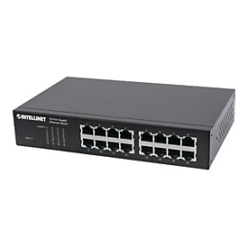 "Intellinet 16-Port Gigabit Ethernet Switch, 16-Port RJ45 10/100/1000 Mbps, IEEE 802.3az Energy Efficient Ethernet, Desktop, 19"" Rackmount - Switch - 16 Anschlüsse - an Rack montierbar"