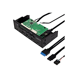 "LogiLink 5.25"" Multifunction Front Panel - Kartenleser - USB 3.0"