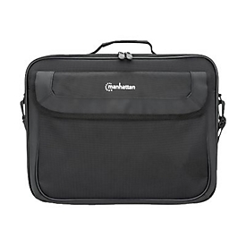 "Manhattan Cambridge Laptop Bag 15.6"", Clamshell Design, Black, LOW COST, Accessories Pocket, Document Compartment on Back, Shoulder Strap (removable), Equivalent to Targus TAR300, Notebook Case, Three Year Warranty - Notebook-Tasche"