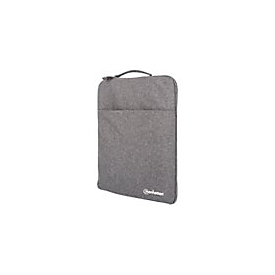 "Manhattan Seattle Laptop Sleeve 15.6"", Grey, Padded, Extra Soft Internal Cushioning, Main Compartment with double zips, Zippered Front Pocket, Carry Loop, Water Resistant and Durable, Notebook Slipcase, Three Year Warranty - Notebook-Hülle"