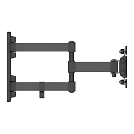 "Manhattan TV & Monitor Mount, Wall, Full Motion, 1 screen, Screen Sizes: 13-27"", Black, VESA 75x75 to 100x100mm, 20kg, Tilt & Swivel with 3 Pivots, Lifetime Warranty - Klammer - für LCD TV - Schwarz"