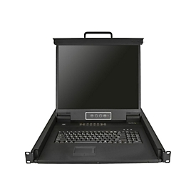 "StarTech.com 16 Port Rack KVM Konsole mit 1,8 m Kabeln - US Tastatur(QWERTY), Integrierter KVM Switch mit 19"" LCD Monitor - 1HE LCD KVM Konsole - OSD KVM - 50.000 MTBF - USB + VGA(RKCONS1916K) - KVM-Konsole - 48.3 cm (19"")"