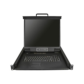 "StarTech.com 16 Port Rack KVM Konsole mit 1,8 m Kabeln - US Tastatur(QWERTY), Integrierter KVM Switch mit 19"" LCD Monitor - 1HE LCD KVM Konsole - OSD KVM - 50.000 MTBF - USB + VGA(RKCONS1916K) - KVM-Konsole - 48.3 cm (19"")"
