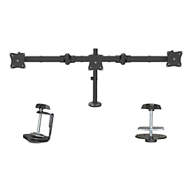 "StarTech.com 3 Monitor Schreibtischhalterung - Ergonomischer VESA Monitorarm für 3 Monitore bis zu 27"" - Gelenkig, höhenverstellbar - Neig/Schwenk/Drehfunktion - Schreibtischklemme/Tülle (ARMTRIO) - verstellbarer Arm - für 3 Monitore"
