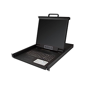 "StarTech.com 8 Port Rack KVM Konsole mit 1,8 m Kabeln - US Tastatur(QWERTY), Integrierter KVM Switch mit 19"" LCD Monitor - 1HE LCD KVM Konsole - OSD KVM - 50.000 MTBF - USB + VGA(RKCONS1908K) - KVM-Konsole - 48.3 cm (19"")"