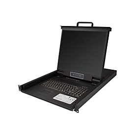"StarTech.com 8 Port Rack KVM Konsole mit 1,8 m Kabeln - US Tastatur(QWERTY), Integrierter KVM Switch mit 19"" LCD Monitor - 1HE LCD KVM Konsole - OSD KVM - 50.000 MTBF - USB + VGA(RKCONS1908K) - KVM-Konsole - 48.3 cm (19"")"