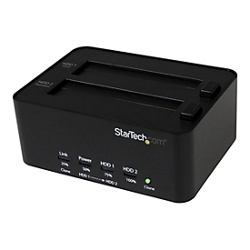 "StarTech.com Duplicateur et effaceur USB 3.0 pour disque dur SATA - Cloneur autonome pour HDD / SSD de 2,5""/3,5"" (SATDOCK2REU3) - duplicateur de disque dur"