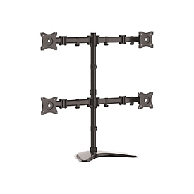"StarTech.com Support de bureau articulé pour quatre écrans à fixation VESA jusqu'à 27"" - Support moniteur réglable multi-écrans - Acier - pied - pour 4 moniteurs - noir"