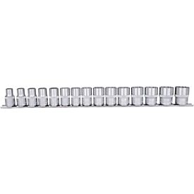 1/2" 12-kant-Stecknuss-Satz, 15-tlg, 10-24mm