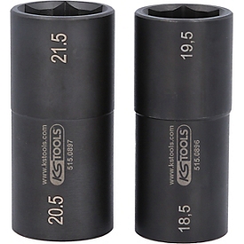 1/2" Special Aluminum Wheel Socket Set for Ford, 18.5 / 19.5 / 20.5 / 21.5 mm, 2-piece