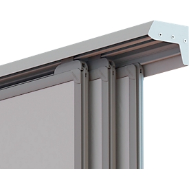 3-voudige wandrail Pro-serie, aluminium, incl. beschermingsrail, 2000 mm
