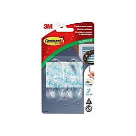3M 17091AWFGN - Extérieure - Accroche tableaux et cadres - Transparent - Bande adhésive - 0,9 kg - Verre - Mur peint - Bois